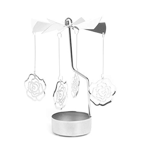 image for Gobao Christmas Candle Holder Hot Spinning Rotary Metal Carousel Tea L