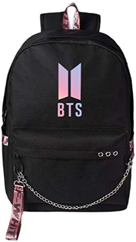 Topromis BTS Bangtan Boys Suga Jin Jimin Jung Kook School Bag Student Backpack Daypack Black2