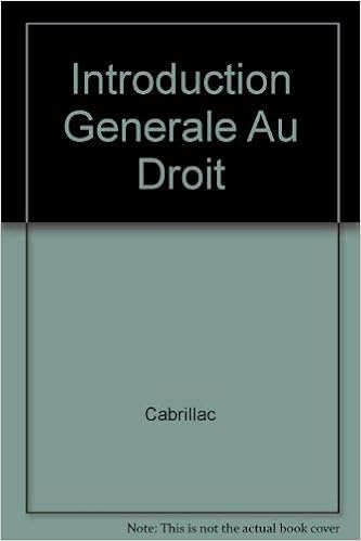 Introduction Generale Au Droit Amazon De Cabrillac Fremdsprachige Bucher