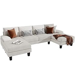 YESHOMY Convertible Sectional Sofa U-Shaped Couch