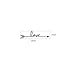CUGBO Love Arrow Wall Quotes, Black Vinyl Wall Decal Sticker Waterproof Wall Art Dcor for Home Living Room Decoration
