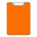 3-pack Transparent Plastic Clipboard, Flat Clip, 9X12x7/64, Neon Orange,Neon Pink and Neon Green