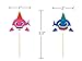 42 Pieces Shark Cake Topper for Baby Shark Birthday Party Supplies Cupcake Decorations(12 Colors)