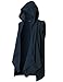 GIVON Mens Sleeveless Ruffle Shawl Collar Cardigan Lightweight Long Hooded Vest Sweater