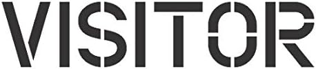 Visitor Stencil | 3 inch Letters | 60 mil Standard Grade | for Pavement Marking and Signs
