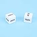 Amosfun 2Pcs Sex Game Dice Set Funny Adult Games Sex Dice Erotic Gambling Crap for Lovers Couples (White)thumb 3