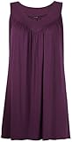 PurpleHanger Women's Necklace Beaded Vest Top Plus SizePurple 16-18 (2)
