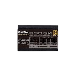 EVGA SuperNOVA 850 GM, 80 PLUS Gold 850W, Fully