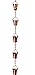 U-nitt 8-1/2 feet Pure Copper Rain Chain for Gutter: Bucket Cup 8.5 ft Length #8146