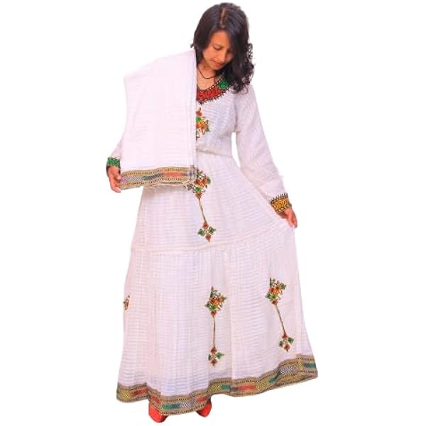 Amazon.com: Ethiopian/Eritrean Dress/Modern Habesha  Kemis/Zuria/African/Ethiopian Cultural Dress: Clothing, Shoes & Jewelry
