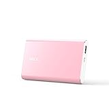 8000mAh Power Bank Portable Charger, iXCC Aluminum High Speed Compact External Battery Pack Charger for iPhone, iPad, Samsung Galaxy and More - Pink