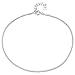 Amberta 925 Sterling Silver Adjustable Anklet - Classic Chain Ankle Bracelets - 9