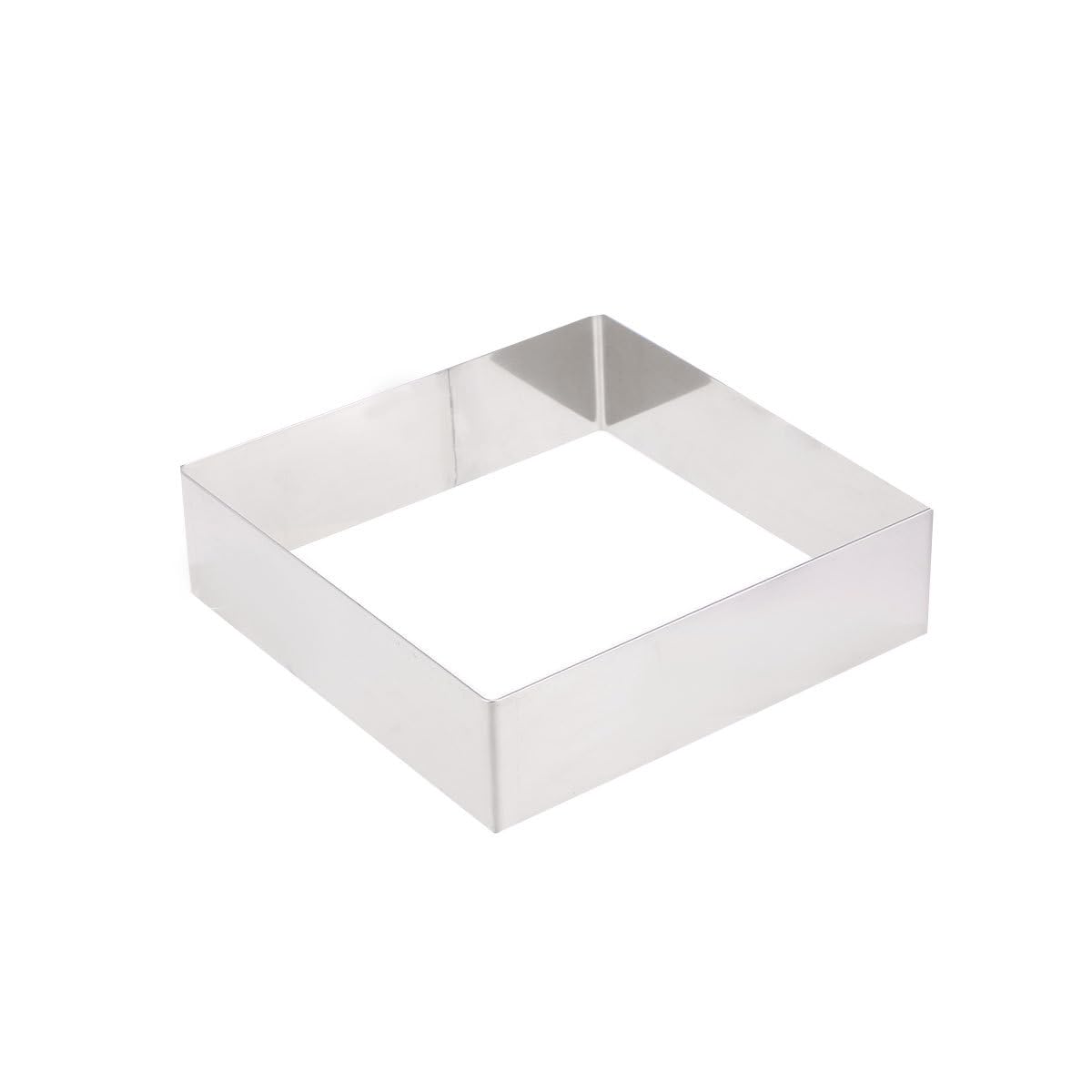 SOIMISS Stainless Steel Square Cake Ring 7.3 inch Silver Mousse Mould with Non Stick Surface for Pastry Cookie Pancake Egg Baking Equipment Professional Chef Home Kitchen Dessert Pans