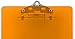 Trade Quest Plastic Clipboard Transparent Color Letter Size Standard Clip (Pack of 6) (Orange)