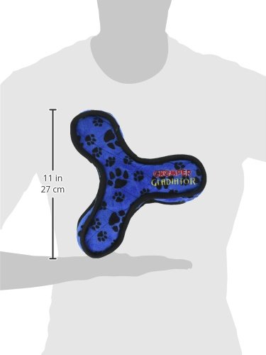 Boss Pet Chomper Gladiator Tuff Tri-Flyer Toy for Pets, Assorted Colors