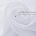 HOLKING Rod Pocket Sheer Curtains 63 inch for Bedroom Living Room Window Treatment Set White Curtains,2 Panels Each is 52 inches Wide by 63 inches Long