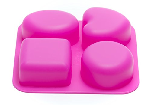 All in ONE Silicone Mold for DIY Craft Art Handmade Soap Mold, Cake Mold, Ice Cube Tray, Baking Mold (4 Shapes Mixed-1 Pack) - Thumbnail 2