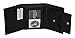 Leatherboss Leather Boys Slim Compact Flap Id Coin Pocket Trifold Wallet, Black