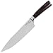 Chefs knife 8 inch by Kika Line - high carbon stainless steel blade - professional choice - EVA gift box (Black)