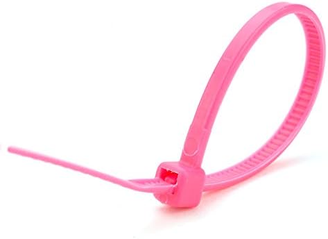4 Inch Pink Miniature Cable Tie - 100 Pack