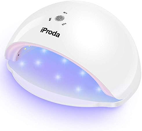 iProda Nail Light, UV Light, Gel Nail, Nail Dryer, LED Light, Hardened UV Light, UV/LED Compatible, 72W LED, Automatic Sensor, Low Heater Mode, 3 Stage Tamer, Compatible with All Gels, Japanese Instruction Manual