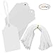 White Marking Tags -100 pcs Price Tags Writable Display Labels with Hanging String for Product Jewelry Clothing. 1.62” x 3.54”