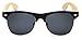 Bamboo Wood Polarized Sunglasses Retro Fashion Semi Rimless Style Frame