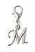 It's All About...You! Letter Initial Stainless Steel Clasp Clip on Charm Letter M 73M