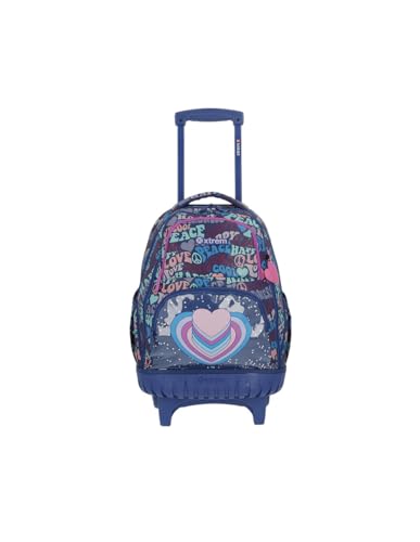 Xtrem Samsonite Mochila de Rodinha Infantil Cross 2.0 Azul Coração