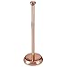 mDesign Metal Free-Standing Toilet Paper Holder with Stainless Steel Tube, Stand with Storage Roller Organizer for Bathroom Cabinet - Holds 3 Rolls Toilet Tissue - Hyde Collection - Rose Gold