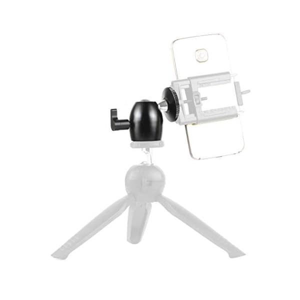 Kamerastativ Kugelkopf Flexibel Verstellbar Stativköpfe, 2 Stück Universal Kamera Stativkopf, mit 1/4" und 3/8" Nuss, für die meisten von DSLR/SLR Kamera Stativ, LCD-Monitor, Blitz Licht Halter usw – Bild 8