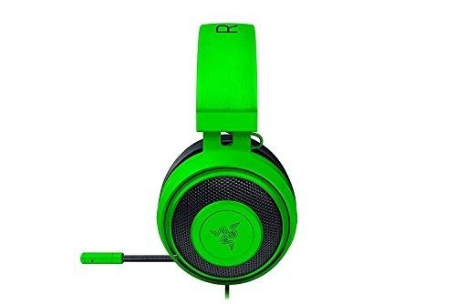 Razer Kraken Pro V2: Lightweight Aluminum Headband - Retractable Mic - in-Line Remote - Gaming Headset Works with PC, PS4, Xbox One, Switch, & Mobile Devices - Green