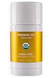 ORGANIC 101 Lemon Haze USDA Certified, All Natural, Extra-Strength Deodorant No Aluminum, Parabens, Other Toxic Chemicals, Stay Clean, Smell Fresh (3.25oz, Satin Gold)