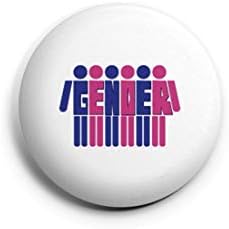 O WomaniaO Womania Metal Round Pin Button Badges Black 2.25"-Pack of 2