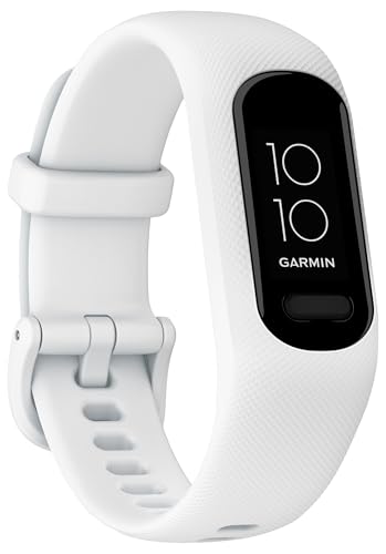 vívosmart 5, Smartband, Activity Tracker, Cardio, SpO2, GPS Smartphone, Passi, Calorie, Stress, 15 Sport, Rilevamento Incidenti, Display OLED, Notifiche, White
