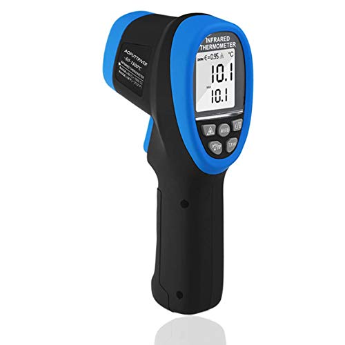 Infrared Thermometer,-58℉- 2732℉ (-50℃ to 1500℃),30:1 Distance Spot Ratio,AP-2732 Non-Contact Digital Double Laser Pointers and Flashlight FDA IR Temperature Gun(Black-2732)