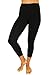 90 Degree By Reflex Basic Womens Capri Workout Leggings - Black - Medium
