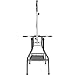 Flying Pig Heavy Duty Stainless Steel Pet Dog Cat Bone Pattern Rubber Surface Grooming Table with Arm/Noose (Black, 38