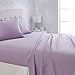 Amazon Basics Lightweight Super Soft Easy Care Microfiber 4 Piece Bedsheets Set with 14-Inch Deep Pockets, Queen, Frosted Lavender, Solid
