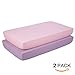 TILLYOU Microfiber Fitted Crib Sheet Set - Super Soft Toddler Bed Sheets for Standard Crib and Toddler Mattresses, 2-Pack 28