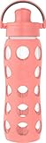 Lifefactory 22-Ounce Glass Water Bottle with Active