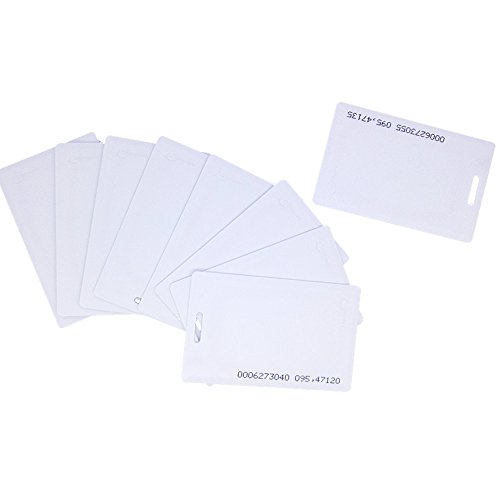 YIQing 20pcs RFID 125KHz Proximity ID Thick Card Compatible with EM4100 TK4100 (1.8mm) with UID Series Number for Access Control System,Key Card,Membership Card