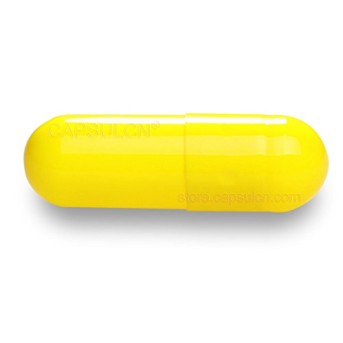 CapsulCN. Empty Gel Caps Empty Gelatin Capsules, 1,000pcs, Size 3,Yellow,Joined