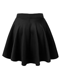 Falda para dama hecha por Johnny Basic versátil y elástica con acampanado casual XS-3XL Plus talla, fabricada en Estados Unidos