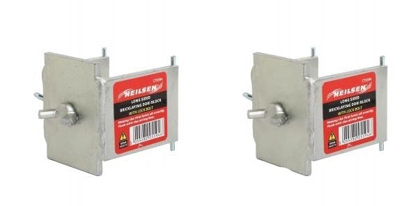 DORI Block with Lock Bolt X 2 PCS for 50MM 50.8mm Long Sided Profile Poles Bricklaying