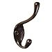 mDesign Wall Mount Entryway Storage Hook for Jackets, Coats, Hats, Scarves - Pack of 6, Bronze