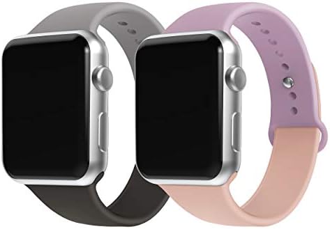 Longkai Sport Band Compatible with Apple Watch Band 38mm 40mm 42mm 44mm, Soft Silicone Replacement Band Compatible for iWatch Apple Watch Series 4 3 2 1