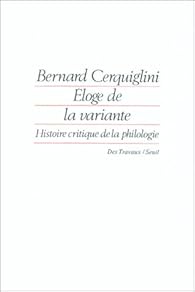 Livres Couvertures de Éloge de la variante: Histoire critique de la philologie