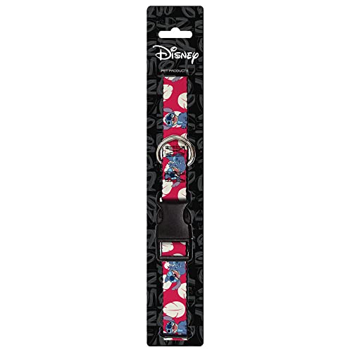 Buckle-Down Dog Collar Plastic Clip Lilo Stitch 4 Poses Lilo Dress Leaves Red I…