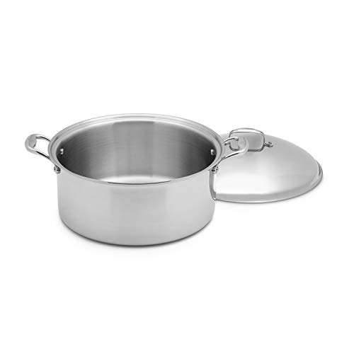 Heritage Steel 12 Quart Stock Pot with Lid Titanium Strengthened 316Ti Stainless Steel with 5